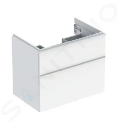 GEBERIT - iCon Umývadlová skrinka, 74x62x48 cm, 2 zásuvky, lesklá biela (502.304.01.1)