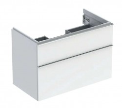GEBERIT - iCon Umývadlová skrinka, 89x62x48 cm, 2 zásuvky, lesklá biela (502.305.01.2)