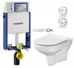 GEBERIT KOMBIFIX ECO, nádržka UP 320 bez tlačidla + WC CERSANIT CITY NEW CLEANON + WC SEDENIE SLIM (110.302.00.5 CI2)