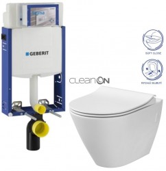 GEBERIT KOMBIFIX ECO, nádržka UP 320 bez tlačidla + WC CERSANIT CLEANON CITY (110.302.00.5 CI1)