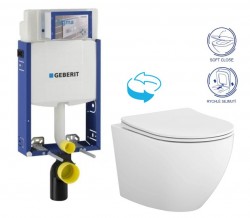GEBERIT KOMBIFIX ECO, nádržka UP 320 bez tlačidla + WC CERSANIT DESSE VORTEX + SEDADLO (110.302.00.5 ES1)