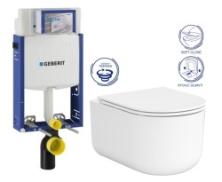 GEBERIT KOMBIFIX ECO, nádržka UP 320 bez tlačidla + WC CERSANIT INTRO PRO OVAL /vírivé splachovanie/ + sedadlo (110.302.00.5 IR1)