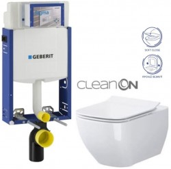 GEBERIT KOMBIFIX ECO, nádržka UP 320 bez tlačidla + WC CERSANIT VIRGO CLEANON + SEDADLO (110.302.00.5 ME1)