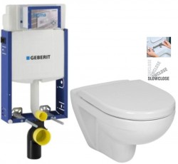 GEBERIT KOMBIFIX ECO, nádržka UP 320 bez tlačidla + WC JIKA LYRA PLUS + SEDADLO duraplastu SLOWCLOSE (110.302.00.5 LY5)