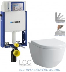 GEBERIT KOMBIFIX ECO, nádržka UP 320 bez tlačidla + WC LAUFEN PRO LCC RIMLESS + SEDADLO (110.302.00.5 LP2)