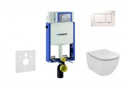 GEBERIT - Kombifix Modul na závesné WC s tlačidlom Sigma30, biela/lesklý chróm + Ideal Standard Tesi - WC a doska (110.302.00.5 NF5)