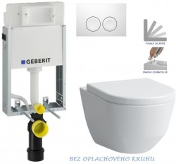 GEBERIT KOMBIFIXBasic vr. bieleho  tlačidla DELTA 21 + WC LAUFEN PRO RIMLESS + SEDADLO (110.100.00.1 21BI LP1)