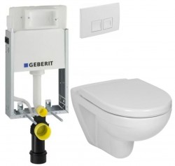 GEBERIT KOMBIFIXBasic vr. bieleho  tlačidla DELTA 50 + WC JIKA LYRA PLUS + SEDADLO duraplastu (110.100.00.1 50BI LY6)