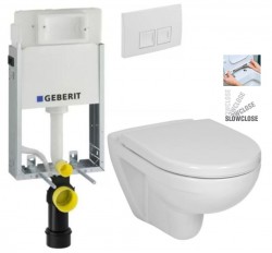 GEBERIT KOMBIFIXBasic vr. bieleho  tlačidla DELTA 50 + WC JIKA LYRA PLUS + SEDADLO duraplastu SLOWCLOSE (110.100.00.1 50BI LY5)
