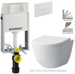 GEBERIT KOMBIFIXBasic vr. bieleho  tlačidla DELTA 50 + WC LAUFEN PRO RIMLESS + SEDADLO (110.100.00.1 50BI LP1)