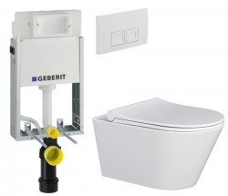 GEBERIT KOMBIFIXBasic vr. bieleho  tlačidla DELTA 50 + WC MYJOYS MY1 + SEDADLO (110.100.00.1 50BI MY1)