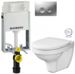 GEBERIT KOMBIFIXBasic vr. matného tlačidla DELTA 25 + WC CERSANIT DELFI + SOFT SEDADLO (110.100.00.1 21MA DE2)