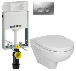 GEBERIT KOMBIFIXBasic vr. matného tlačidla DELTA 25 + WC JIKA LYRA PLUS + SEDADLO duraplastu (110.100.00.1 21MA LY6)