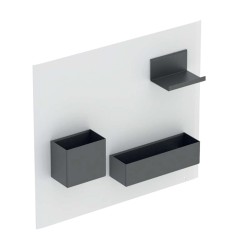 GEBERIT - Magnetická tabuľa s priehradkami, 45x39 cm, matná biela/matná láva (500.649.01.2)