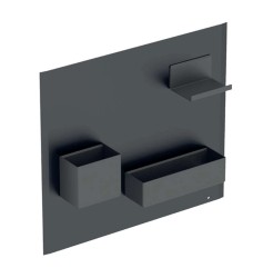 GEBERIT - Magnetická tabuľa s priehradkami, 45x39 cm, matná čierna/matná láva (500.649.16.1)