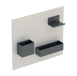 GEBERIT - Magnetická tabuľa s priehradkami, 45x39 cm, matná pieskovo sivá/matná láva (500.649.JL.2)