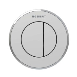 GEBERIT - Oddialené ovládanie splachovania typ 10, 2-činné, easy to clean, matný chróm (116.055.JQ.1)