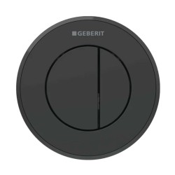 GEBERIT - Oddialené ovládanie splachovania typ 10, 2-činné, pre nádržku pod omietku 8 cm, easy to clean, matná čierna (116.056.16.1)