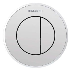 GEBERIT - Oddialené ovládanie splachovania typ 10, 2-činné, pre nádržku pod omietku 8 cm, lesklý chróm (116.056.KH.1)