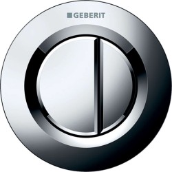 GEBERIT - Oddialené ovládanie typ 01, pneumatické, na 2 množstvá splachovania, lesklý chróm (116.042.21.1)