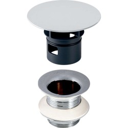 GEBERIT - Odpadový ventil s voľným prívodom a krytom ventilu, lesklý chróm (152.080.21.1)