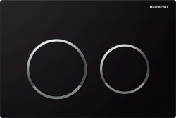 GEBERIT - Omega20 Ovládacie tlačidlo splachovania, čierna/lesklý chróm (115.085.KM.1)