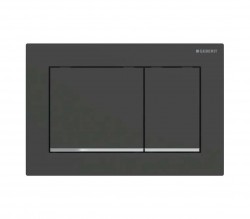 GEBERIT - Omega20 Ovládanie splachovania, matná čierna/lesklý chróm (115.080.14.1)