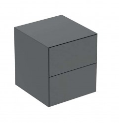 GEBERIT - ONE Bočná skrinka 45x49x47 cm, 2 zásuvky, lávová (505.077.00.3)