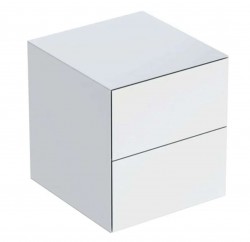 GEBERIT - ONE Bočná skrinka, 45x49x47 cm, 2 zásuvky, lesklá biela (505.077.00.1)