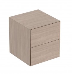 GEBERIT - ONE Bočná skrinka 5x5x5 cm, 2 zásuvky, dub (505.077.00.5)