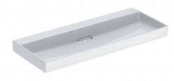 GEBERIT - ONE Umývadlo, 120x48x14 cm, skrytý prepad, bez otvoru na batériu, vodorovný odtok, KeraTect, biela (505.047.00.1)