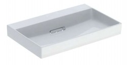 GEBERIT - ONE Umývadlo, 75x48x14 cm, skrytý prepad, bez otvoru na batériu, vodorovný odtok, KeraTect, biela (505.035.00.1)