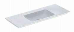 GEBERIT - ONE Umývadlo nábytkové, 120x48x14 cm, bez prepadu, bez otvoru na batériu, KeraTect, biela (505.011.01.5)