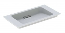 GEBERIT - ONE Umývadlo nábytkové, 75x40x13 cm, skrytý prepad, bez otvoru na batériu, vodorovný odtok, KeraTect, biela (500.391.01.2)