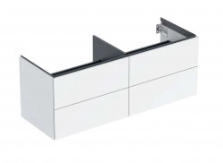 GEBERIT - ONE Umývadlová skrinka, 133x50x47 cm, 4 zásuvky, lesklá biela (505.266.00.1)