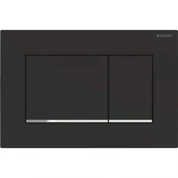 Geberit ovládacie tlačidlo SIGMA30 čierna matná dizajn prúžok chróm plastová (115.883.14.1)