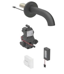 GEBERIT - Piave Elektronický umývadlový ventil pod omietku, pre studenú vodu, batériové napájanie, easy to clean, matná čierna (116.263.14.1)