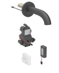 GEBERIT - Piave Elektronický umývadlový ventil pod omietku, pre studenú vodu, batériové napájanie, easy to clean, matná čierna (116.283.14.1)