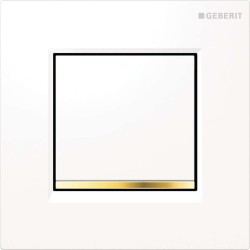 GEBERIT - Pneumatické ovládanie splachovania pisoárov Typ 30, biela/pozlátená (116.017.KK.1)