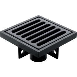 GEBERIT - Podlahový vpust PE, kompletná s roštom 15x15 cm (361.666.16.1)