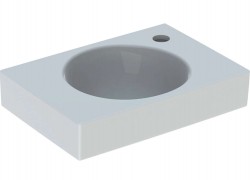 GEBERIT - Preciosa II Umývadielko, 40x28x10 cm, otvor na batériu vpravo, bez prepadu, biela (273240000)