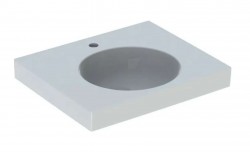 GEBERIT - Preciosa II Umývadlo, 60x50x17 cm, bez prepadu, s otvorom na batériu, biela (123262000)