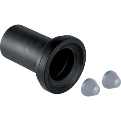 GEBERIT - Pripojovacia rúrka s manžetou a krycími viečkami, d 90 mm (152.425.46.1)