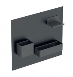 GEBERIT - Příslušenství Magnetická tabuľa s priehradkami, 45x39 cm, matná čierna/matná láva (500.649.16.1)