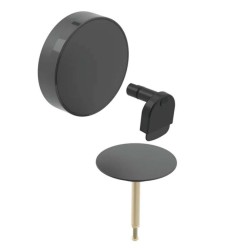 GEBERIT - Příslušenství Súprava pre kompletizáciu vaňovej súpravy, s otočným ovládaním a prívodom d52, matná čierna (150.481.14.1)