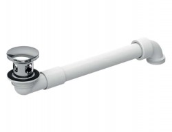 GEBERIT - Příslušenství Úsporný sifón na umývadlá s prepadom, ClickClack, chróm (152.071.21.1)