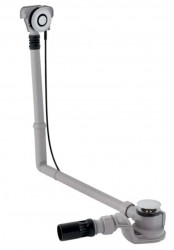 GEBERIT - Příslušenství Vaňová odtoková a prepadová súprava, ovládanie PushControl, dĺžka 500 mm, chróm (150.751.21.6)