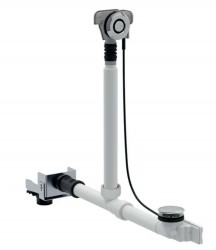 GEBERIT - Příslušenství Vaňová odtoková a prepadová súprava, pre pripojenie na sprchový odtok v stene, chróm (154.246.00.6)