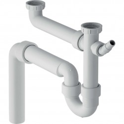 GEBERIT - Příslušenství Zápachová uzávierka pre dvojdrez, s uhlovou hadicovou objímkou, vývod zvislý, d 50 mm (152.553.11.1)