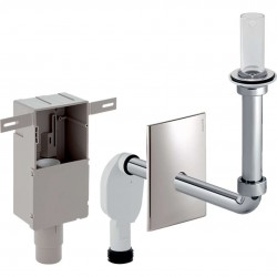 GEBERIT - Příslušenství Zápachová uzávierka pre umývadlo, pod omietku, súprava pre kompletizáciu, vývod vodorovný, lesklý chróm (151.122.21.1)